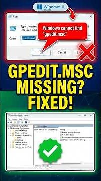 Fix Gpedit msc Error on Windows 11