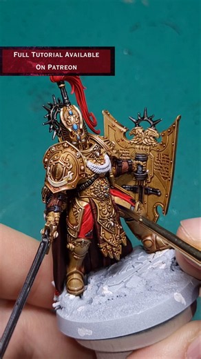 Tutorial & guide for this Shield Captain are available over on Patreon #warhammer40k #speedpaint