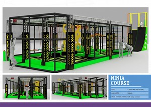 [Hot Item] Most Popular Indoor Ninja Warrior Obstacle Course in Playground for Kids