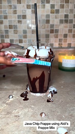 Java Chip Frappe using Aldi's Frappe Mix and I know I made a mess 😂😂 #javachipfrappuccino #frappuccino #frappe #pinkdrink #chocolate #mocha #starbucks #barista #delicious #fyp #foryoupage #foryou #starbucksdrinks #asmrsounds #frappuccino #tiktokdrink #asmr #asmrvideo #satisfying #cookiesandcream #caramelfrappe #ninjablender #ninjabullet #asmrcoffee @Amazon @target @Amazon Home @NinjaKitchen @ALDI USA @hersheyschocolateworld