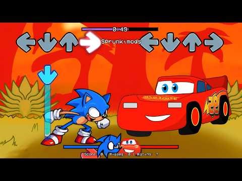 FNF Sonic All PHASES vs Lightning McQueen Sings Chasing | Bluey FNF Mods
