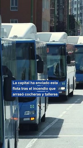 Los 40 buses madrileños enviados a Burgos para presar servicio urbano