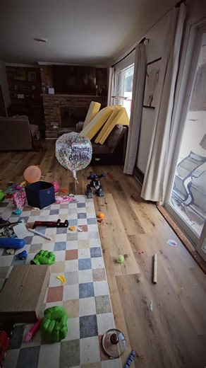 Cleaning the play room takes like 3 hours because I organize their toys 😵‍💫 but its really satisfying after.... for about five minutes #clean #motherhood #toyroom