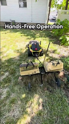 Yarbo's Tow Mode Application: Yarbo Pulling A Lawn Dethatcher