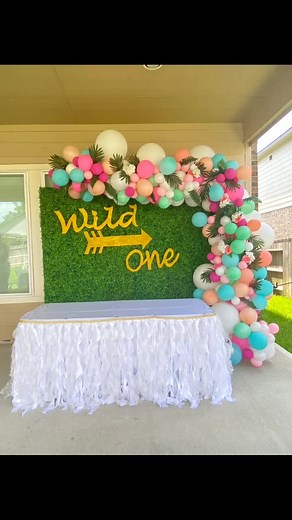 Wild One Birthday Party Balloon Garland Ideas