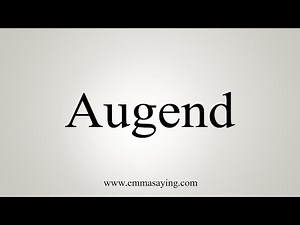 How To Say Augend