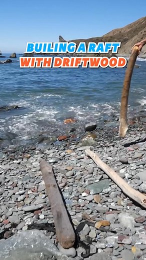 96K views · 721 reactions | I built a raft from driftwood!  #FishingAdventure #DriftwoodRaft #OceanFishing #SustainableLiving #CraftedByNature #ExploreTheSea #ShorelineCrafts #FishingLife #OutdoorChallenge #EcoFriendlyFishing | Fisherman's Life | Facebook