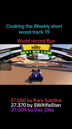 World Record Run on Weekly Short Wood Track 19 in Trackmania