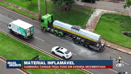 Caminhão-tanque pega fogo e mobiliza operação em Londrina