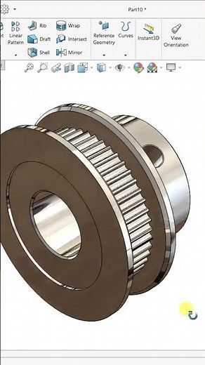 Timing Pulley Design #design #solidworks #solidworks3d #solidworkstutorial #drawing