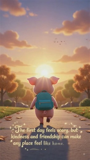 Baby Pig's First Day at School 🐷🎒 | Cute Kids Story | Heartwarming Animation #shorts