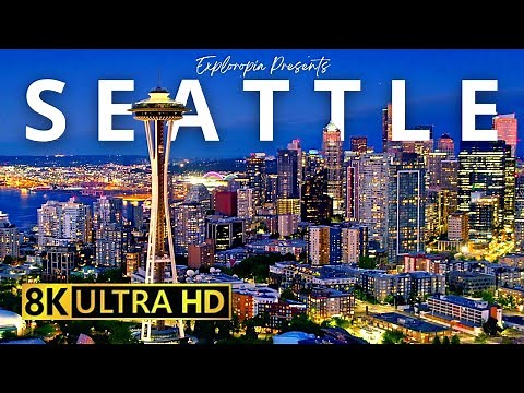 Seattle City, Washington 🇺🇸 in 8K 60FPS ULTRA HD Drone Video