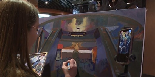 Kansas artist ‘live paints’ milestone events across State