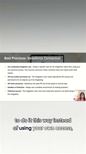 Best Practices for connecting Salesforce