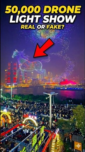 50,000 Drone Light show 😱 china amazing Technology #facts #fact #shorts #viral