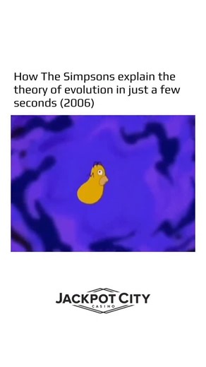 @earthspctr on Instagram: "In one of the most striking and brilliantly animated scenes from The Simpsons, the creators of the show compress the entire history of life on Earth into just a few seconds – from a single-celled organism in the primordial soup to… Homer Simpson. Before our eyes, entire eras flash by: jellyfish, fish crawling onto land, dinosaurs, the first mammals, primates – and finally, humans. All of this unfolds through rapid-fire montage and the show’s signature humor. Evolution