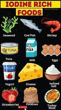 Top 12 Iodine-Rich Foods for a Healthy Thyroid! 🦋💙 | Iodine Deficiency? #IodineFoods #health #body