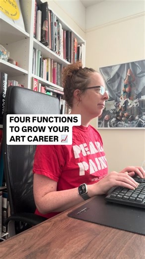 Broadly speaking there are four categories of action you need to take to grow your career. I’ve laid them out below. I: Position Yourself First, you need to establish your starting point and artistic identity. Where you start and how you identify yourself will inform every action you take. II: Represent Your Work Second, you need to hone all the materials you use to present yourself, so they clearly communicate the type of art you make to your ideal audience. III: Manage Your Studio Third, you n