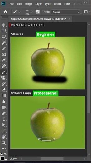 How to Create Professional Shadows in Photoshop ⚡ #shorts