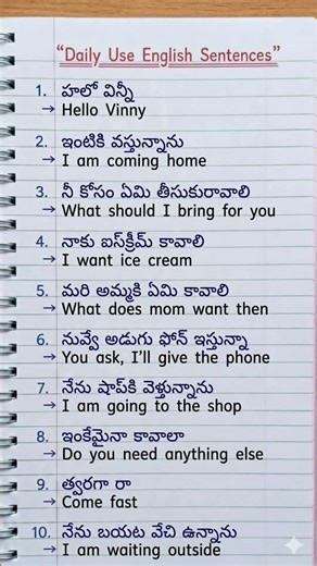 Learn english with telugu #learntelugutoenglish#dailyuseenglish