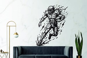 American Football Player Silhouette: Laser Cut Vector Art (dxf, Svg, Cdr, Pdf, Eps, Png) - Etsy Australia