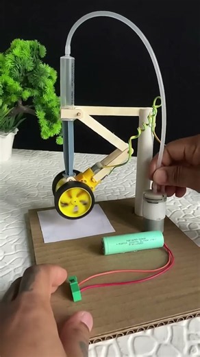 Airplane Landing Gear Hydraulic with Dc Motor | #dcmotor #youtubeshorts #motor #dcmotorproject #tech