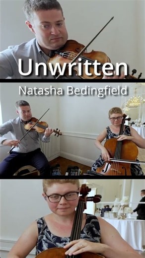 Unwritten on violin & cello, live before a wedding ceremony 🎻