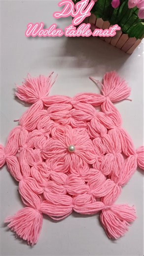 woolen table mat 🧶#hamdmade #artandcraft #diy #trending #viralvideo #shorts #woolenmat