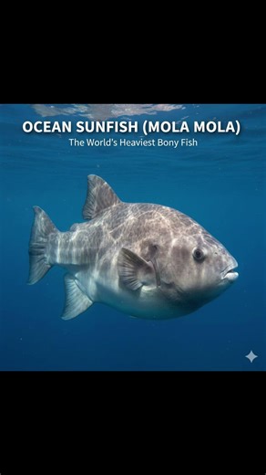 close-up view of an ocean sunfish, or Mola mola, the world heaviest bony fish