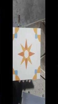 Handcrafted Cement Tile with Star Pattern | Moroccan Inspired Design