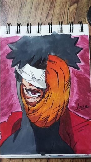 Kamali × Obito drawing | #shorts #animedrawing #obito #edit