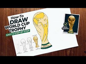 How to Draw World Cup Trophy Football | FIFA World Cup Trophy Drawing Easy