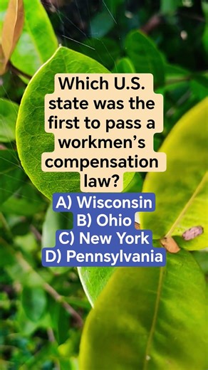 Which U.S. state was the first to pass a workmen’s compensation law?