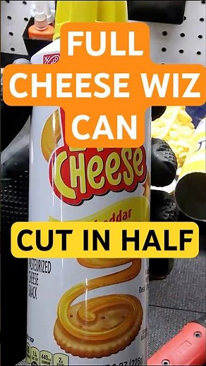 Full Cheez Wiz Spray Can Cut In Half - Piston Driven Cheese