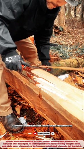 Hand Hewing Incredible Method For Structural Timber Precision