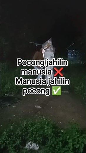 Pocong jahilin manusia ❌ Manusia jahilin pocong ✅ #hororkomedi