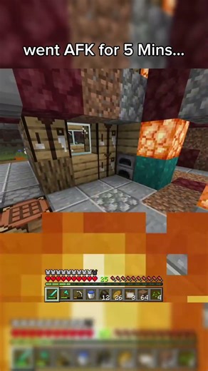 went AFK for 5 mins #minecraft #minecraftrealistic #gaming #minecraftrecipies #memes