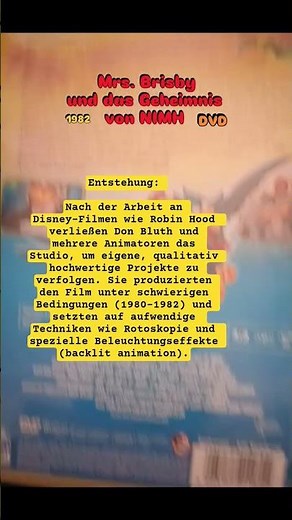 Mrs. Brisby und das Geheimnis von NIMH | 1982 #klassiker #movie #dvd #fantasy #abenteuer #80s