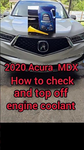 2020 Acura MDX | how to check and engine coolant