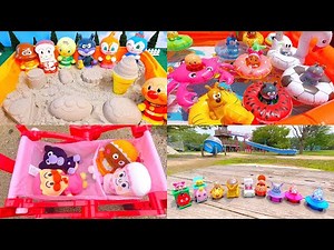 2024年人気動画60分！アンパンマンとお砂場遊びやプール、公園やおもちゃで遊ぼう！