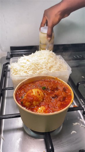 Abuja Food Vendor Rice and Stew | Turkey Stew with Pineapple Juice