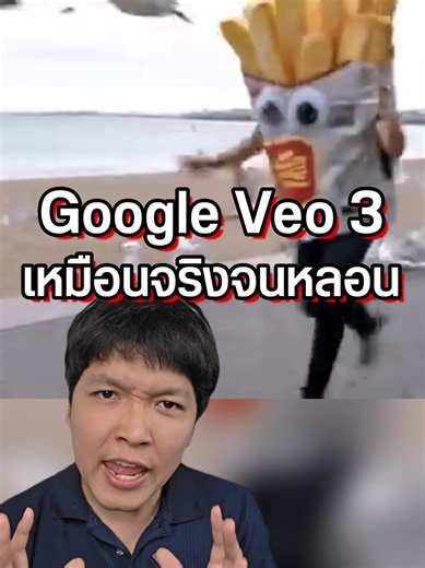 AI เหมือนจริงจนน่ากลัว 😱 #Veo3 #Google #กูเกิล #viral