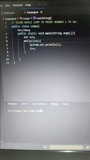 Using "While"Loop|Print number 1 to 10|JAVA PROGRAMMING|KEEP DOING KEEP LEARNING|THANK YOU