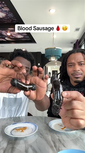 Blood Sausage for breakfast 🩸 🥴 #mukbang #blood #sausage #toofoolee #breakfast