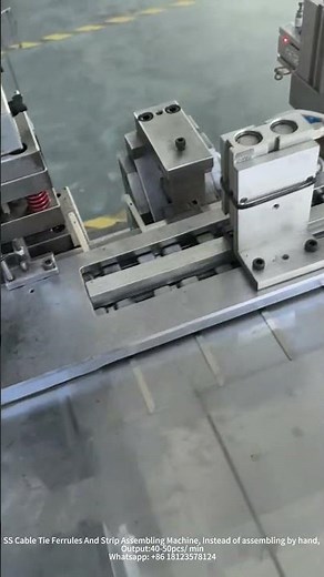 Automatically Assemble SS Cable Tie's Ferrules And Strip