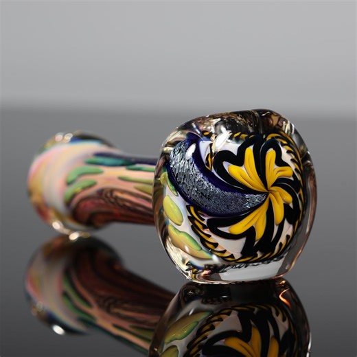 Thick Inside-out Color-changing Glass Pipe With Dichroic Sparkle - Etsy