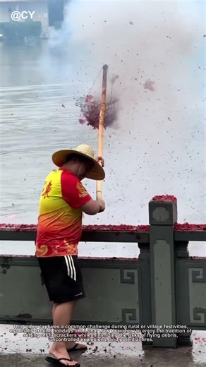 The Smart Way to Set Off Firecrackers! 🧨 Safe & Contained Method for Rural Celebrations