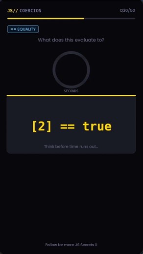 [2] == true in JavaScript 🤯 | Type Coercion Explained (JS Interview Question)