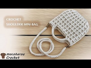 [100 Yen Materials] How to Crochet a Cute and Sturdy Mini Shoulder Bag.