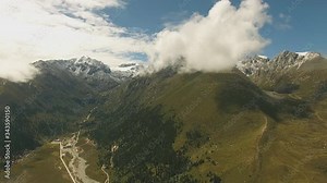 Famous Dzogchen Buddhist Monastery in Kham. Dege County, Garze Tibetan Autonomous Prefecture. Sichuan, China. (aerial photography)
